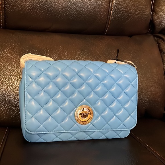 SALE! Versace La Medusa icon medium Quilted leather shoulder crossbody bag  NEW - Picture 4 of 13